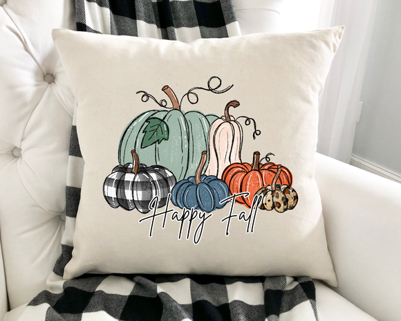 Happy Fall Pumpkin Decorative Pillow