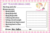 Art Teacher Brag Card Digital Edition