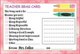 Teacher Brag Card Notepad Edition